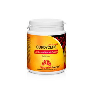 SUPERIONHERBS Cordyceps, Extrakt 40 % polysacharidů, 15 % manitolu, 90 kapslí