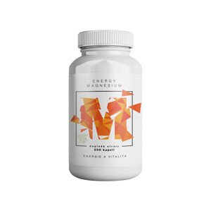 BrainMax Energy Magnesium, 1000 mg, 200 kapslí (Magnesium Malate - Hořcík malát, 164 mg)
