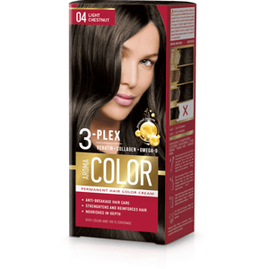 Barva na vlasy - světlý kaštan č. 1 04 Aroma Color