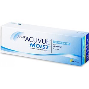 Acuvue Moist 1 Day pro astigmatismus Cylindr x Osa: -0.75  x  010, Dioptrie: +0.50