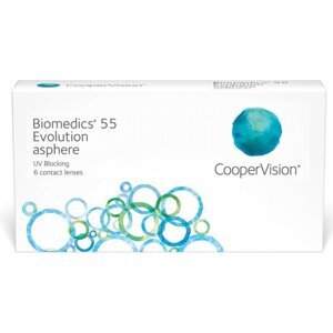 Biomedics 55 Evolution asphere (6 čoček) Dioptrie: -0.25, Zakřivení: 8.9