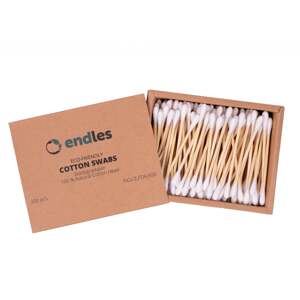 Endles by Econea Vatové tyčinky do uší (200 ks) - z bambusu a bavlny