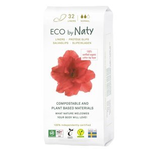 Eco by Naty Slipové vložky - normal (32 ks) - vnitřní vrstva z biobavlny, 2 kapičky