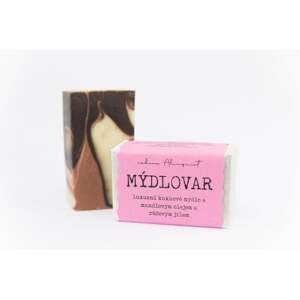Mýdlovar Kakaové mýdlo s mandlovým olejem a růžovým jílem 120 g - i pro citlivou a suchou pokožku