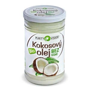 Purity Vision Kokosový olej bez vůně BIO 900 ml - bez typické kokosové vůně a chuti