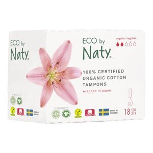 Eco by Naty Tampony Regular (18 ks) - 100% z biobavlny, 2 kapičky