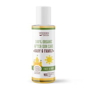Wooden Spoon Dětský organický olej po opalování Baby & Family BIO (100 ml) - přírodní péče o pokožku po pobytu na slunci