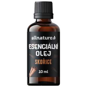 Allnature Esenciální olej Skořice (10 ml) - povzbuzuje a prohřívá