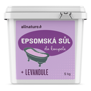 Allnature Epsomská sůl Levandule 5 kg - pro uvolnění a zklidnění