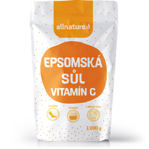 Allnature Epsomská sůl Vitamín C (1 kg) - s hořčíkem pro uvolněné tělo a mysl