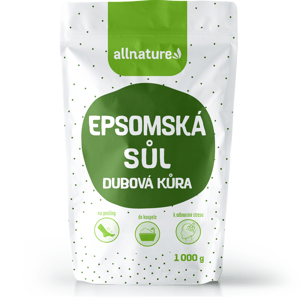 Allnature Epsomská sůl Dubová kůra (1 kg) - uvolňuje svaly a detoxikuje tělo