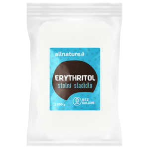 Allnature Erythritol 1 kg - bez kalorií, slazení bez viny